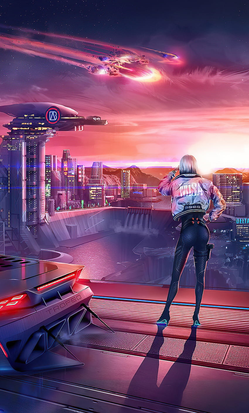 Cyberpunk Girl 4K Wallpaper iPhone HD Phone #7910i