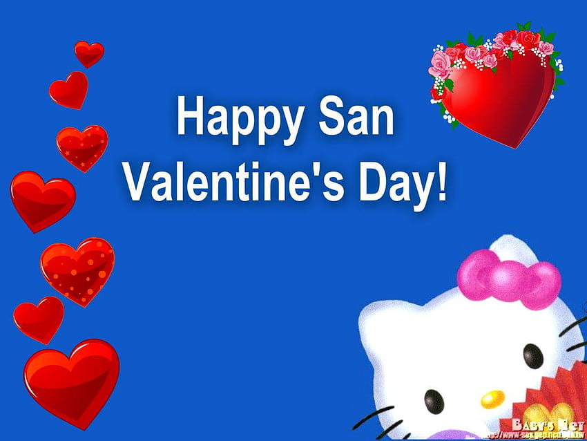 happy san valentine&day, valentines hello kitty HD wallpaper