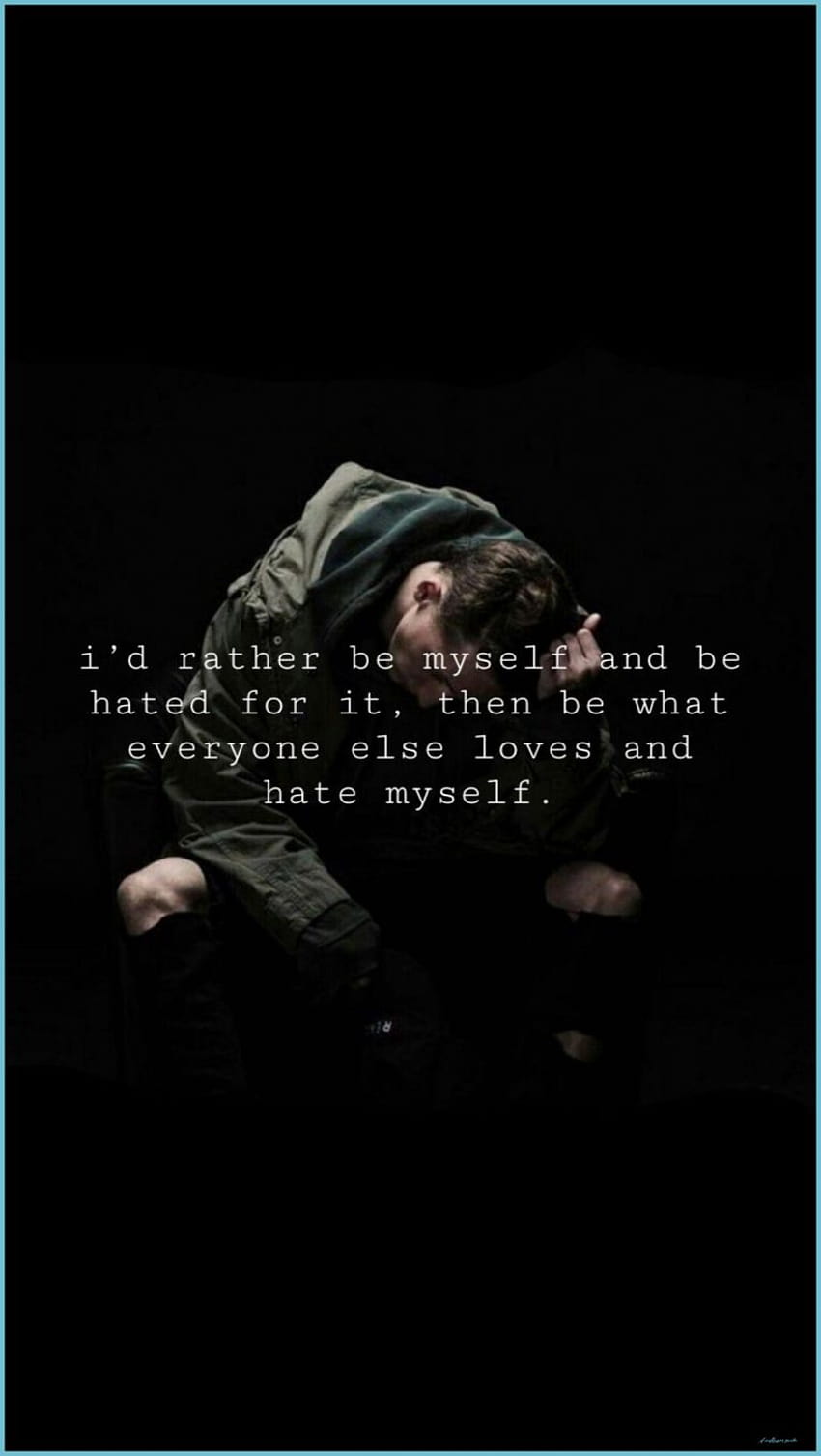 NF Hate Myself, hate quotes HD phone wallpaper