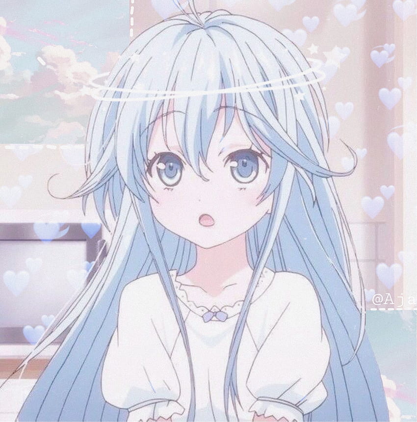 desktop wallpaper blue anime aesthetic cute pfp anime aesthetic