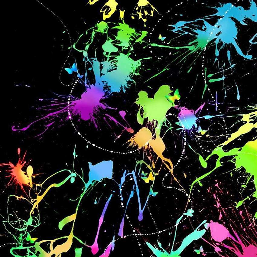 Rozpryski neonowej farby Tapeta na telefon HD