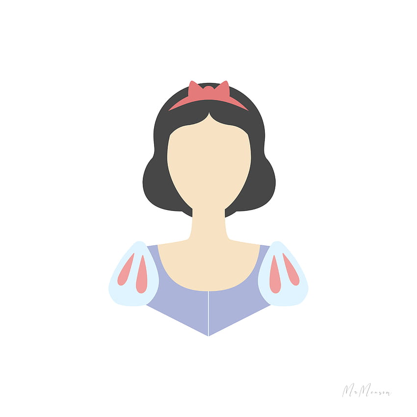 Minimalist Snow White, disney princess minimalist HD phone wallpaper