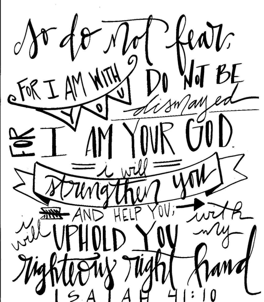 Fürchte dich nicht, denn ich bin mit dir … Jesaja 41:10 Druckbares JPEG, Breit Jesaja 4110 HD-Handy-Hintergrundbild