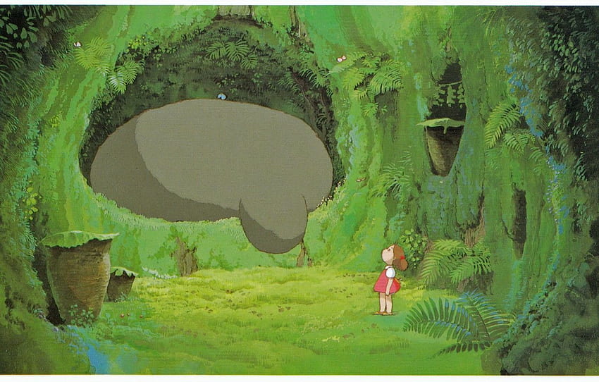 forest, paw, my neighbor Totoro, art, Hayao Miyazaki, tonari no totoro, hayao Miyazaki, mei kusakabe, den , section прочее, miyazaki hayao HD wallpaper