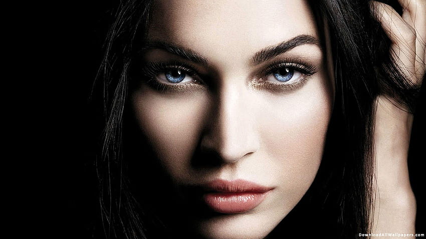 Megan Fox Face Closeup, Megan Fox Pink Lips, Megan Fox Blue Eyes, women blue eyes close up HD wallpaper