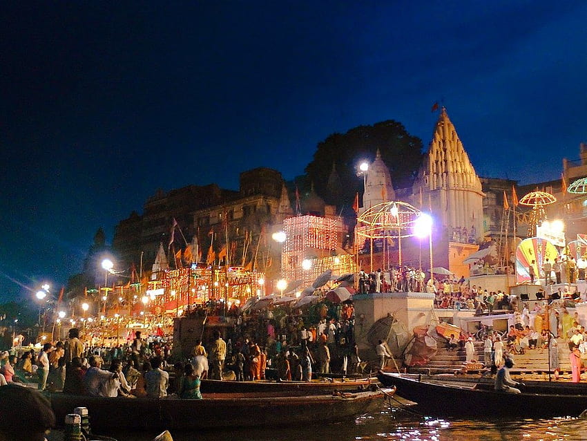 Ganga Aarti във Варанаси HD тапет
