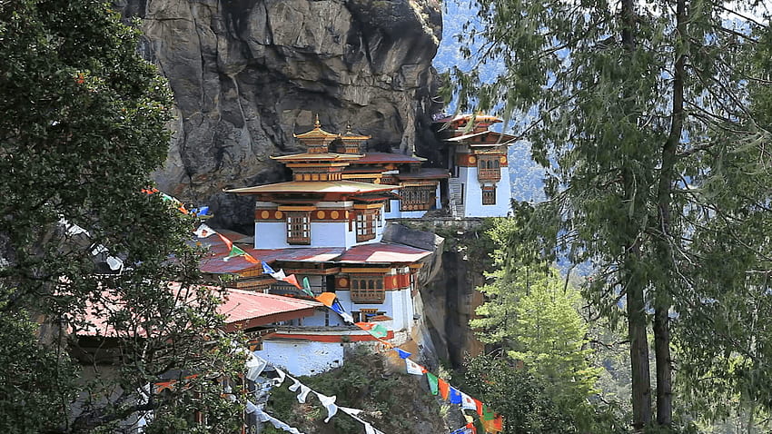 Tigers Nest Monastery In Butan Stock Video Filmagem, templo de ninho de tigres papel de parede HD