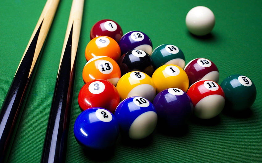 billiard balls pool table and backgrounds HD wallpaper