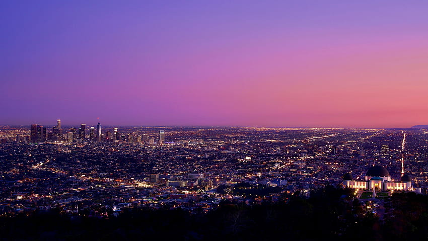 3840x2160 Los Angeles at Night Pink Sky , City HD wallpaper | Pxfuel