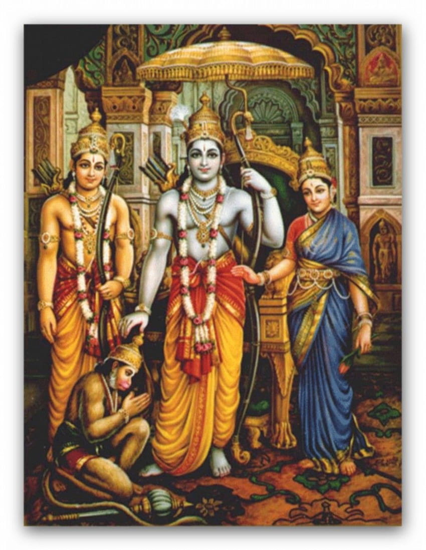 Pinturas de Raja Ravi Varma Ramayana fondo de pantalla del teléfono