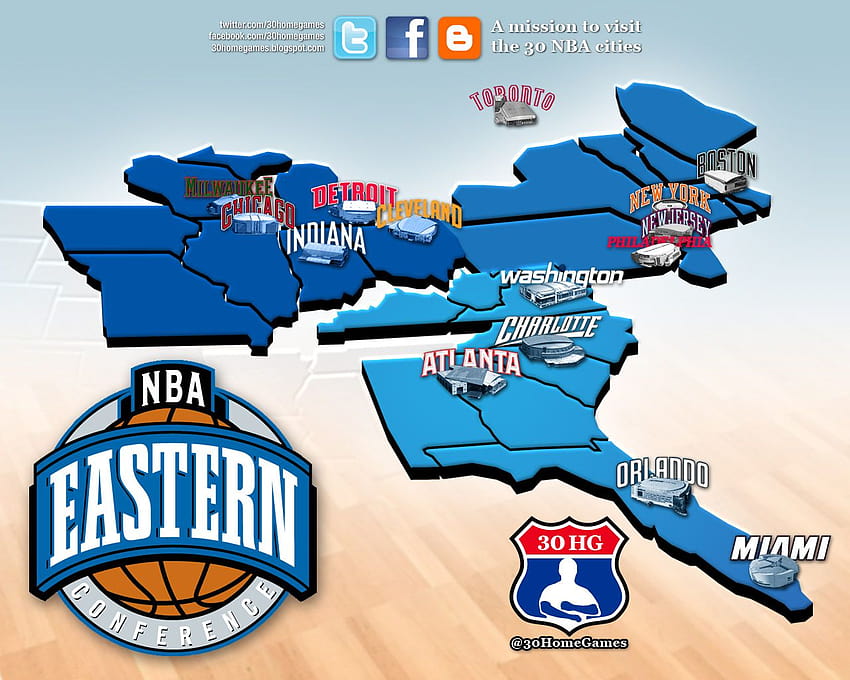 30 Home Games: NBA Graphics: 30 Home Games logo and, eastern conference logo HD wallpaper