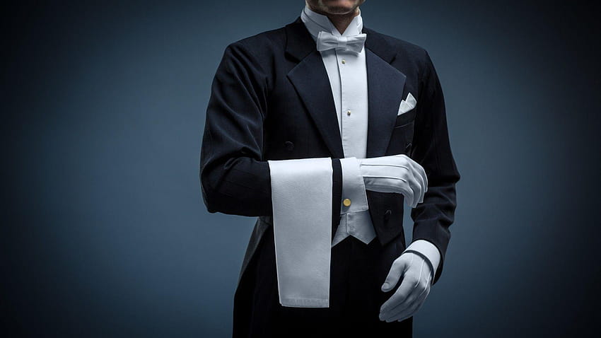 butler, uniform, elegant, man, style resolution, kit butler HD wallpaper