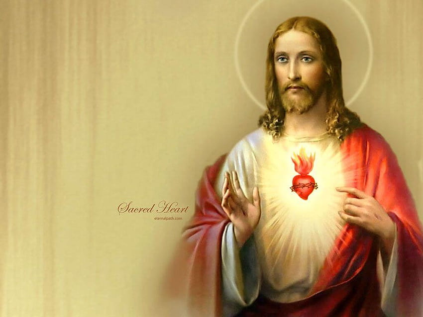 หัวใจอันศักดิ์สิทธิ์ของพระเยซู วอลล์เปเปอร์ HD