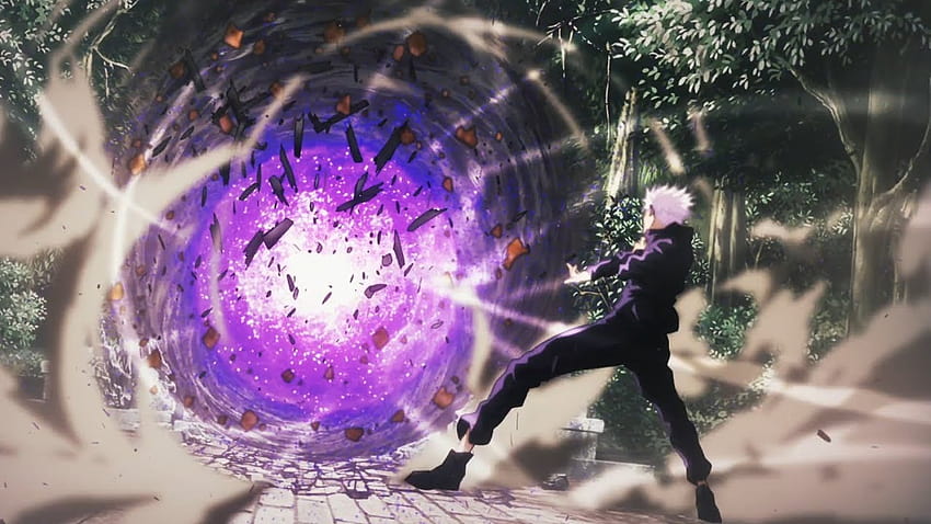 Gojo Satoru Unleash Hollow Purple I Itadori und Todo vs. Hanami I Jujutsu Kaisen Episode 20, Gojo Hollow Purple HD-Hintergrundbild