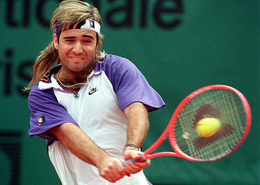 Rewatch, French Open 1990: Agassi almost flips wig in first Slam final, andre agassi HD wallpaper