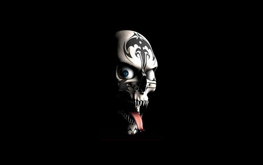 Scary Skull Face Sfondi neri spaventosi [1300x813] per il tuo, cellulare e tablet, horror nero Sfondo HD