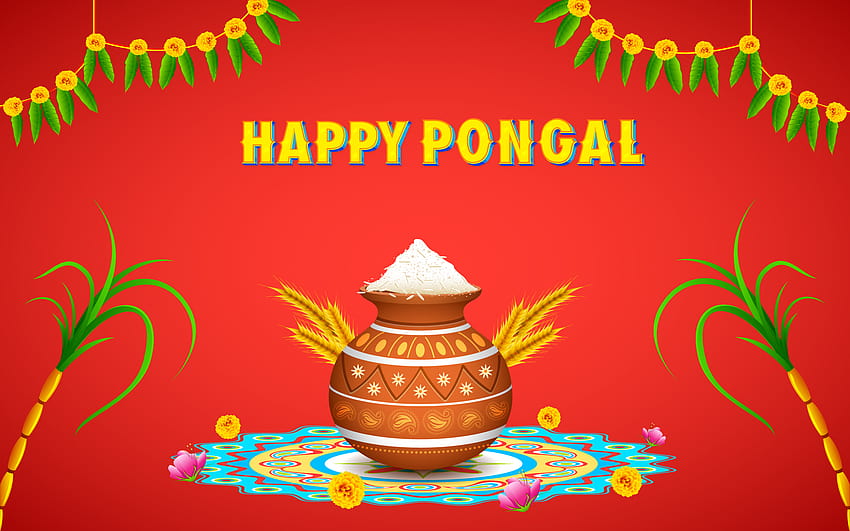 Happy Pongal 2022 Wishes SMS Text Messages HD wallpaper