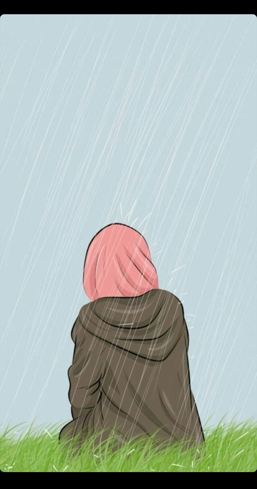 Hijab Cartoon, estetika hijab wallpaper ponsel HD