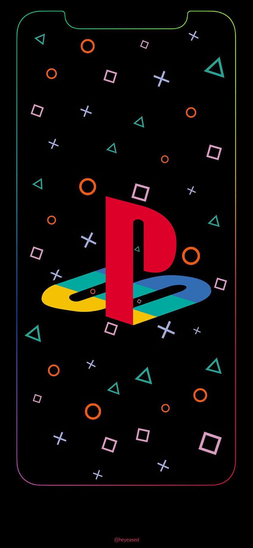 ] Una PlayStation que hice para iPhone X: PS4, ps4 iphone fondo de pantalla del teléfono