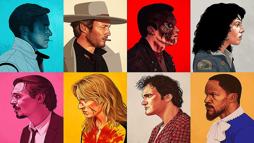 Quentin Tarantino Movie Characters, film Quentina Tarantino Tapeta HD