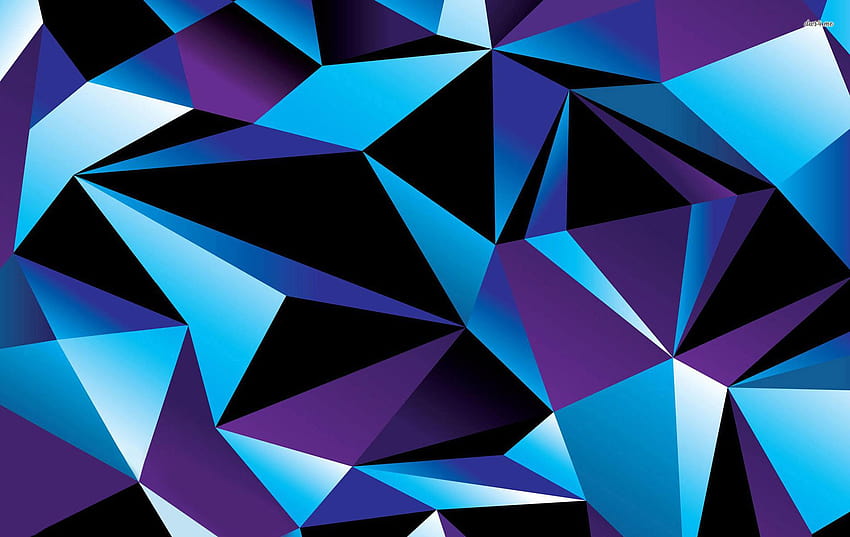 Geometri Ungu pada Anjing, geometri hitam dan ungu Wallpaper HD