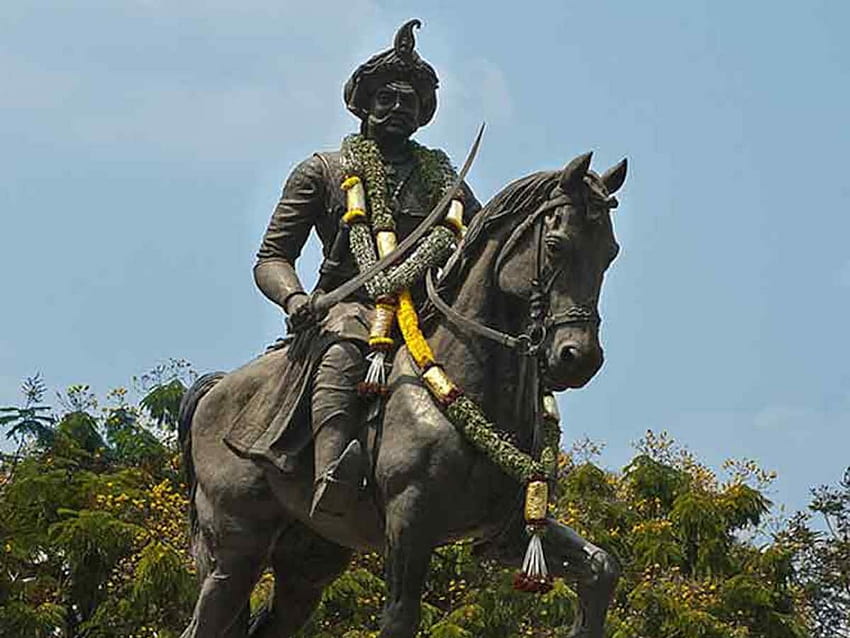 Kempegowda-Statue, die am internationalen Flughafen HD-Hintergrundbild