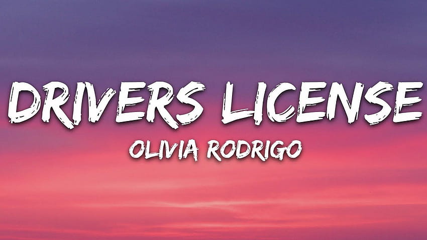 運転免許証オリビア・ロドリゴ、 高画質の壁紙