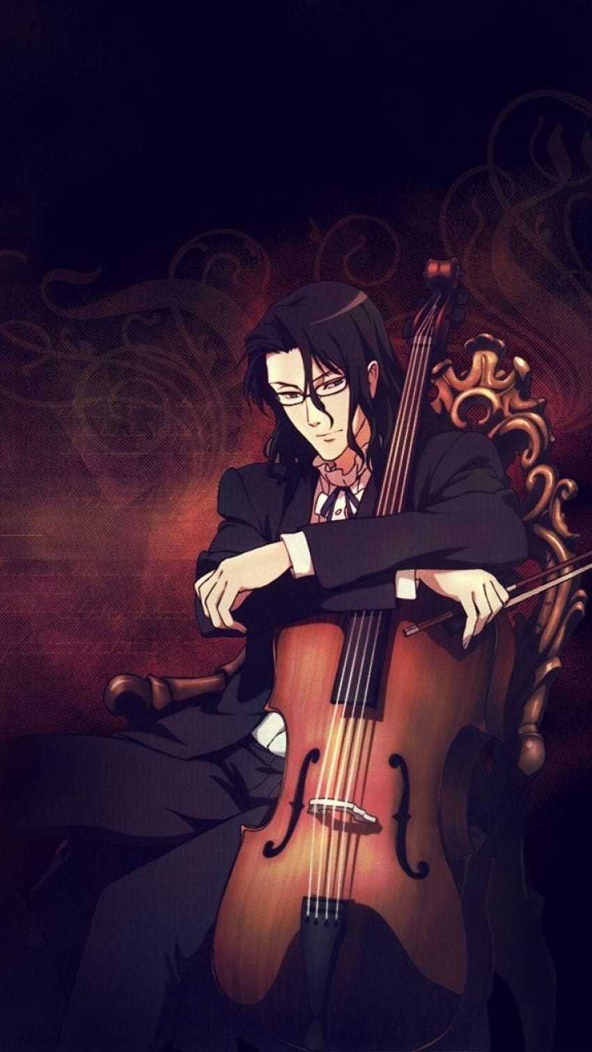 Anime Character Playing the Cello