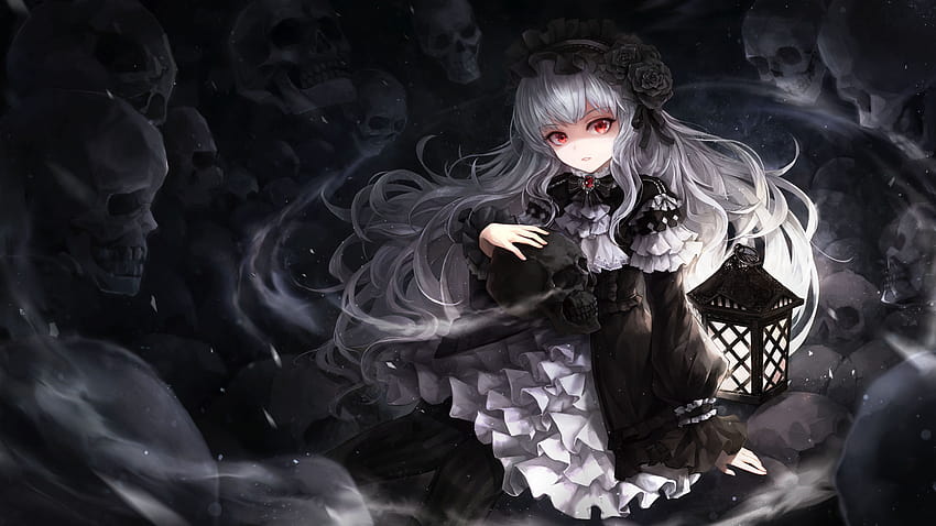 Pin on board aesthetic gray and red anime girls HD wallpaper  Pxfuel