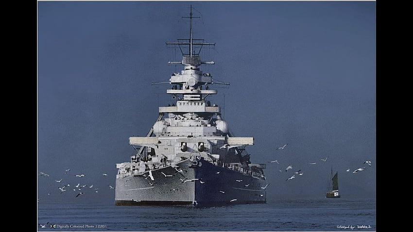 Bismarck Tirpitz Kriegsmarine Gneisenau Scharnhorst rzadki kolor Tapeta HD