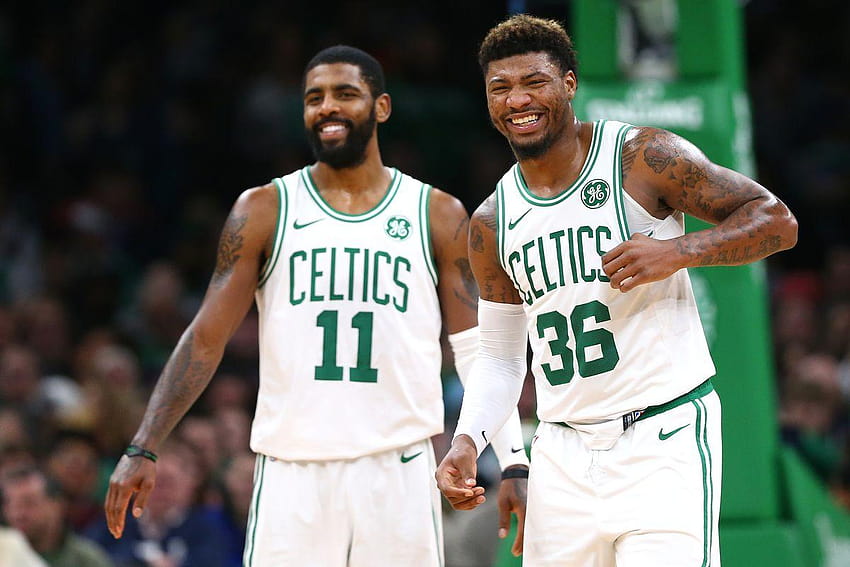 Kyrie Irving, Marcus Smart out tonight in Brooklyn, kyrie irving 2019 HD wallpaper