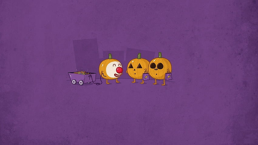 Minimalistic halloween funny holidays digital art purple backgrounds ...