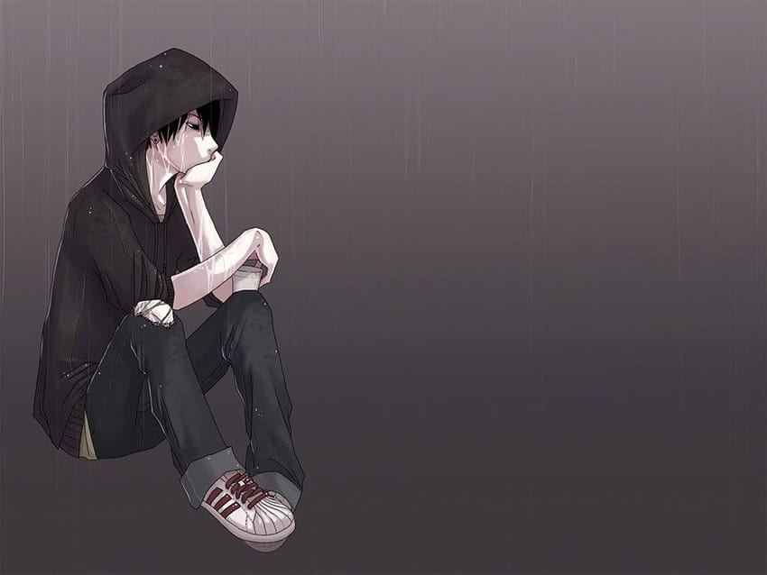 Pin em this is how i feel, anime boy sitting alone HD wallpaper | Pxfuel
