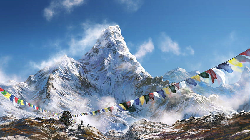 Prayer flags, Himalayas, , World HD wallpaper