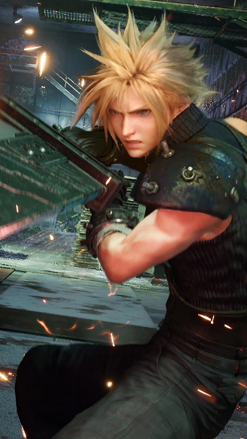 Cloud Strife Sword Final Fantasy 7 Remake, Final Fantasy VII iPhone HD-Handy-Hintergrundbild