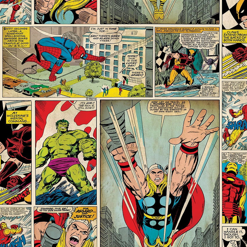 marvel comic page, vintage marvel comics HD phone wallpaper