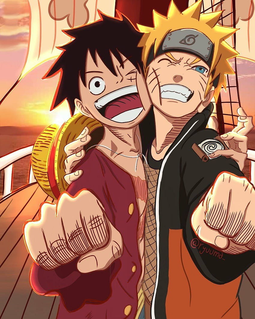 Ruffy X Naruto, Naruto und Ruffy HD-Handy-Hintergrundbild