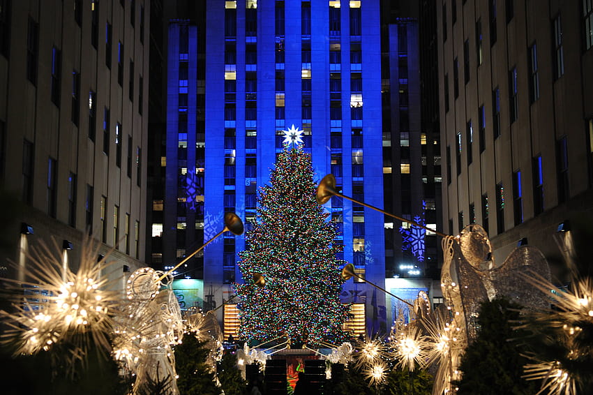 New York Noeli, Rockefeller Center Noeli HD duvar kağıdı
