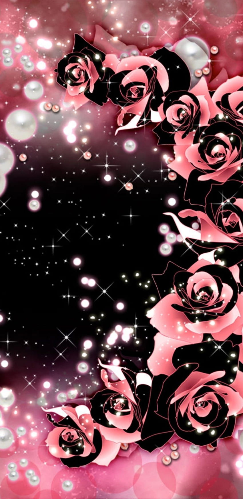 pink and black flower wallpapers