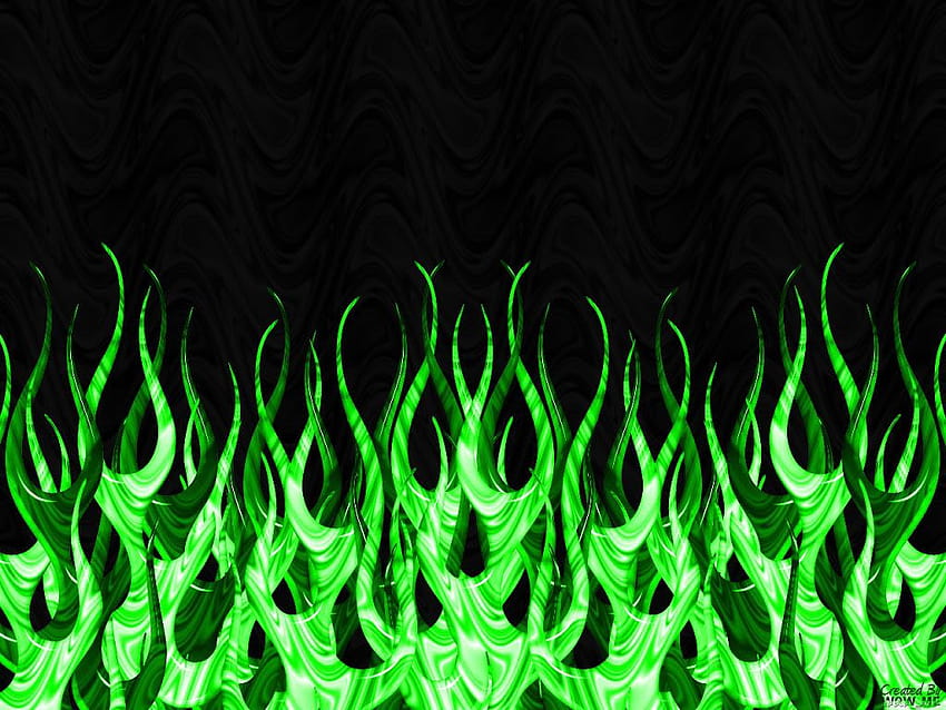4 Green Flame, green flames HD wallpaper