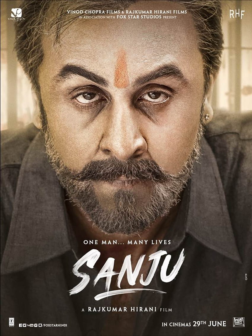Sanju posters: Ranbir Kapoor is Sanjay Dutt's doppelganger HD phone wallpaper