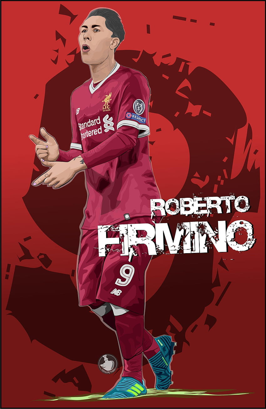 vetor de Roberto Firmino, Roberto Firmino Liverpool Papel de parede de celular HD