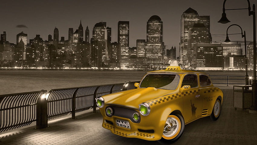 new york taxi ,land vehicle,vehicle,car,regularity rally,yellow HD wallpaper
