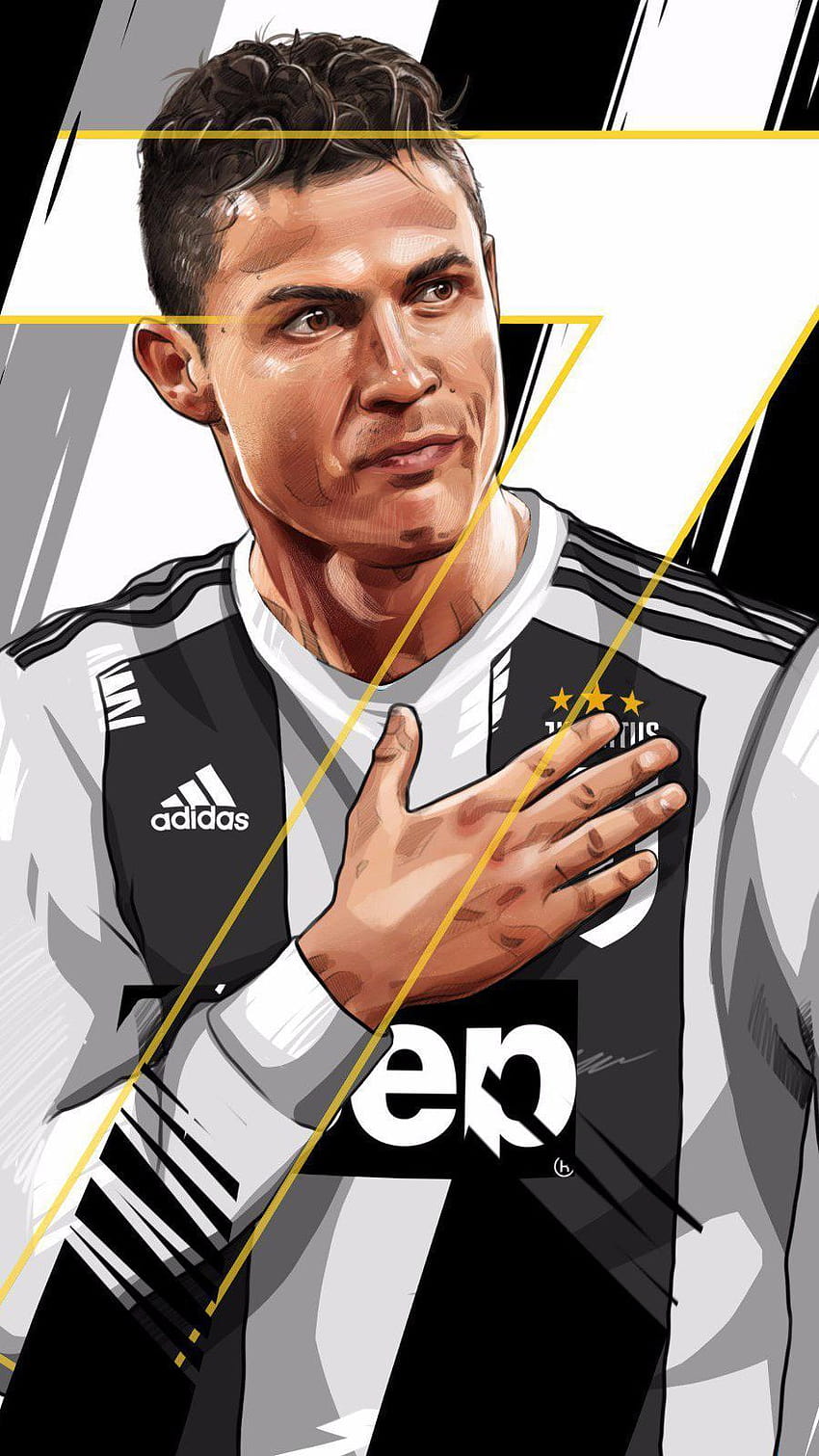 Cristiano Ronaldo Juventus for Android, cr7 cartoon HD phone wallpaper