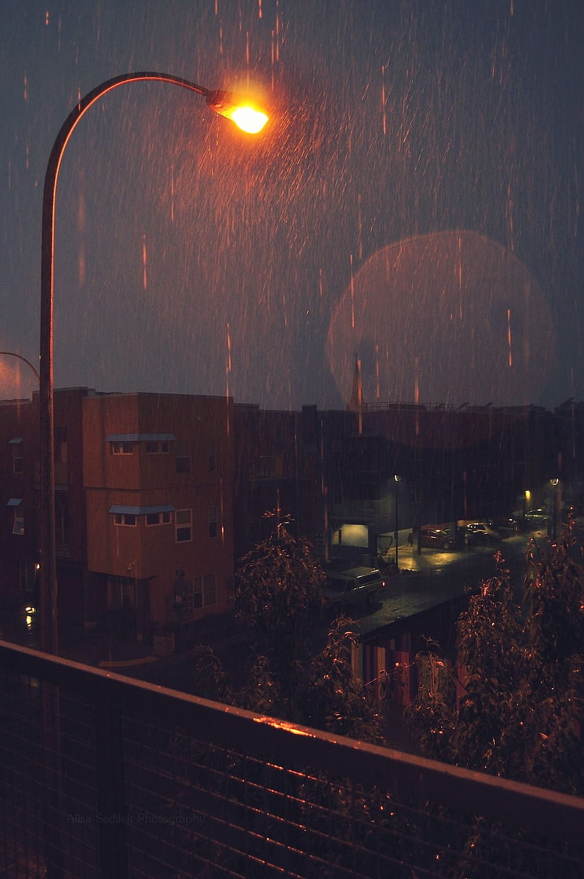 Rainy Night posted by Sarah Walker, rainy evening HD phone wallpaper