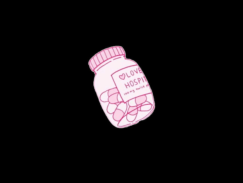 pink pills cute soft kawaii love Sticker by ♡, kawaii pill HD wallpaper