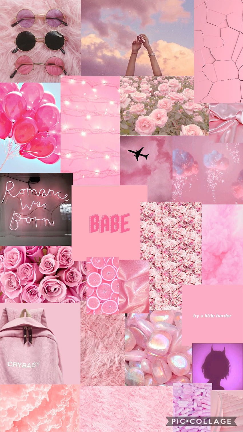 Pink, spring collage iphone HD phone wallpaper | Pxfuel