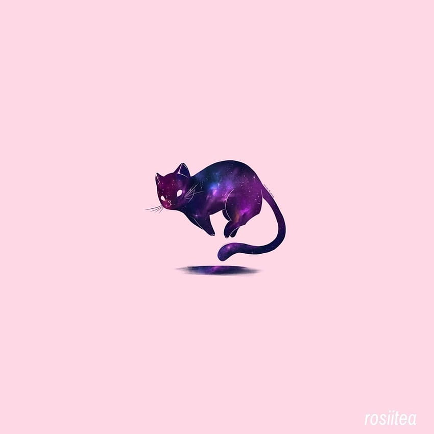 Pink Cat posted by Ryan Anderson, aesthetic cat HD phone wallpaper