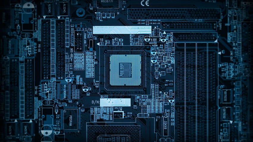 Chip 1920x1080, komputer, microchip, prosesor, latar belakang elektronik Wallpaper HD