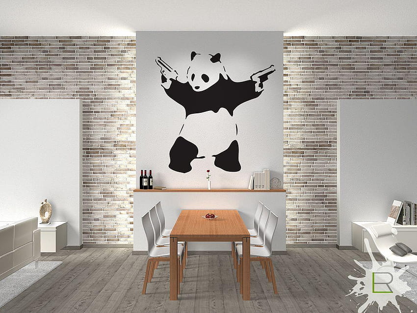 36 Beautiful Panda Wall Stickers, banksy panda HD wallpaper